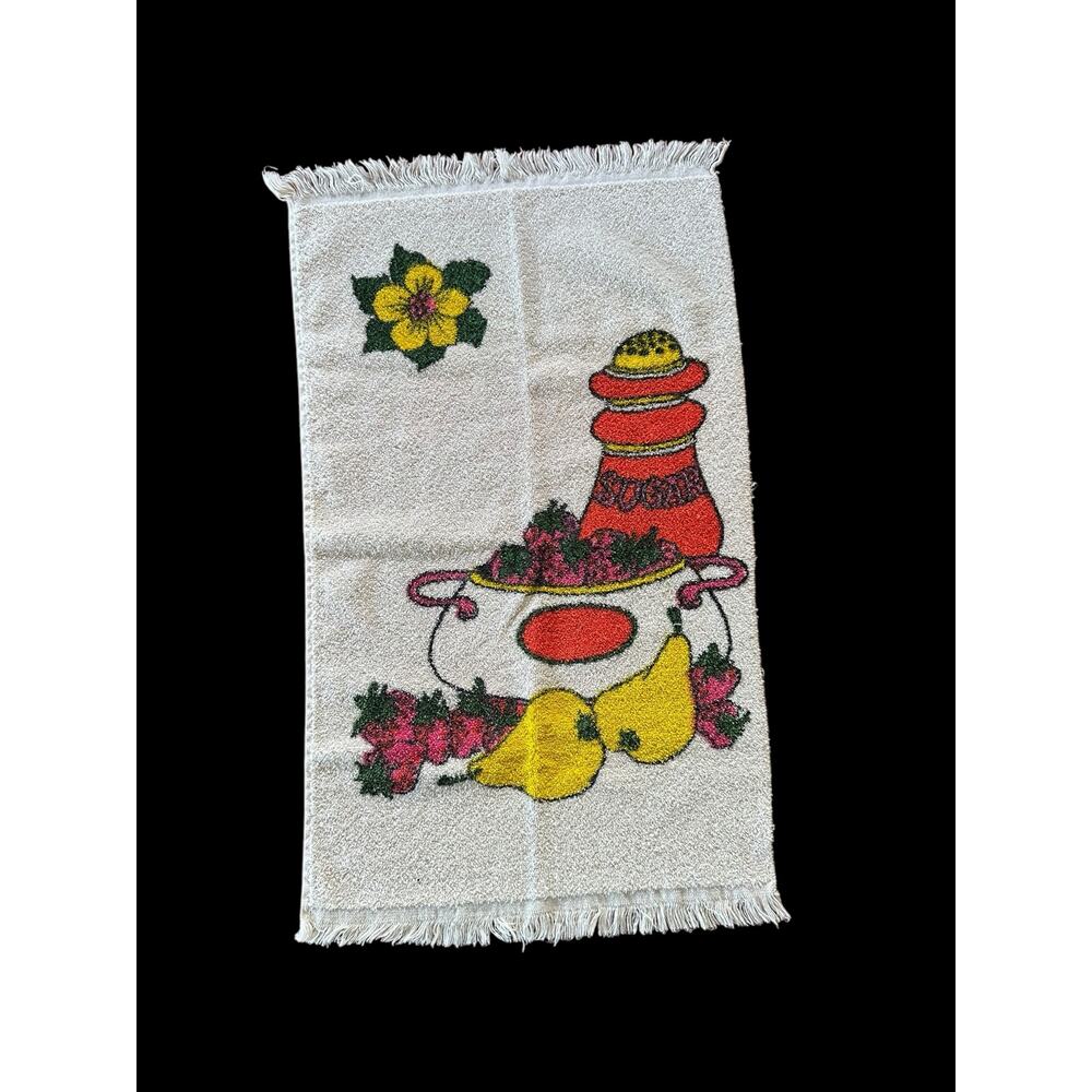 Vintage kitchen towel sugar and fruit